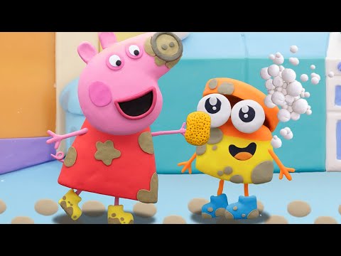 Peppa Pig Official Channel | Muddy Puddle Jump with Peppa | Play-Doh Show Stop Motion 