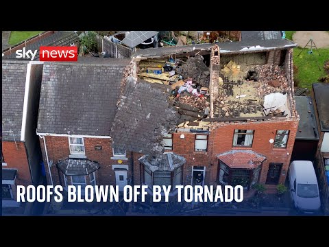 Storm Gerrit: Roofs blown off as tornado hits Greater Manchester