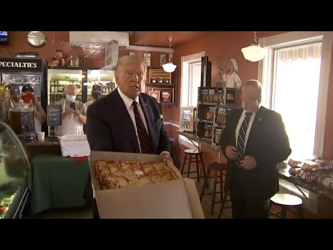 President Trump goes out for pizza