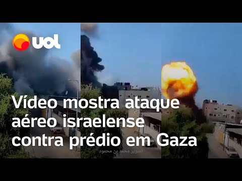 Israel x Hamas: V&iacute;deo mostra ataque a&eacute;reo israelense contra pr&eacute;dio ligado ao Hamas em Gaza: veja