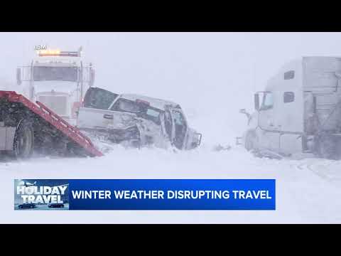 Winter storm making travel dangerous during busy holiday