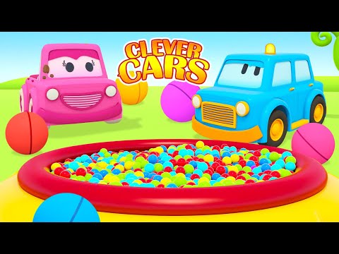 Car cartoons for kids &amp; NEW FULL EPISODE. Clever cars for kids - Street vehicles &amp; trucks for kids.