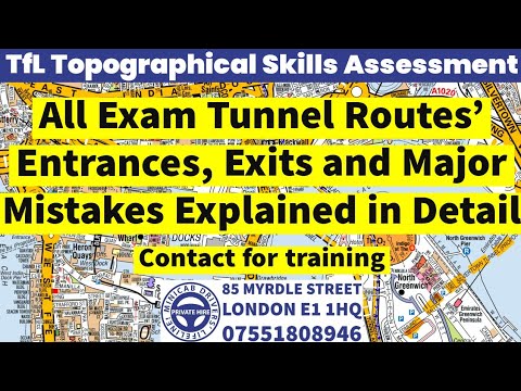 All tunnel routes and major mistakes explained in detail |London TfL Topographical Skills Assessment