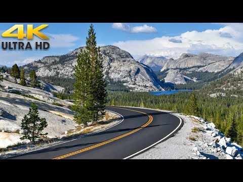 Tioga Pass Scenic Drive Through Yosemite National Park - Sierra Nevada Mountains 4K