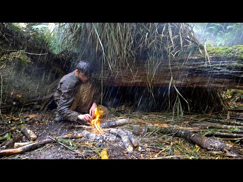 6 Day SURVIVAL in EXTREME Weather! (Knife &amp; Paracord ONLY) | complete film