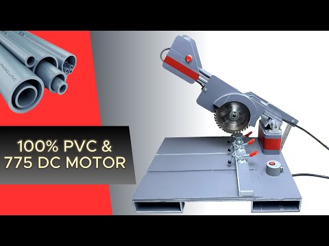 HOW TO MAKE Angle Grinder Sliding Cutting Jig from 100% PVC with 775 DC Motor | VNB Creative