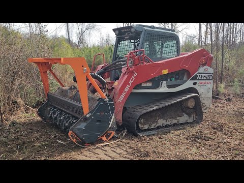 Mulching A Lot To Find The Stumps To Remove