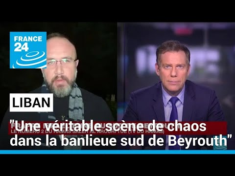 &quot;Une v&eacute;ritable sc&egrave;ne de chaos dans la banlieue sud de Beyrouth&quot; d&eacute;crit le correspondant de France 24