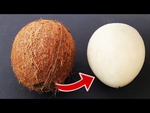 How to  remove COCONUT Flesh From Shell,  2 different ways