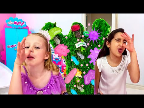 Nastya and Eva defeat the virus. Children's Stories about viruses