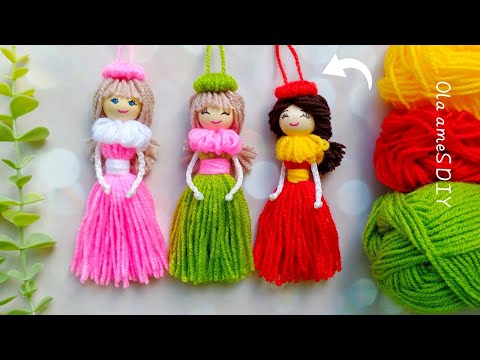 It's so Cute ☀️ Superb Doll Making Idea with Yarn and Cardboard - You will Love It- DIY Woolen Craft