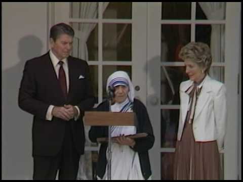 President Reagan Presenting the Presidential Medal of Freedom to Mother Teresa on June 20, 1985