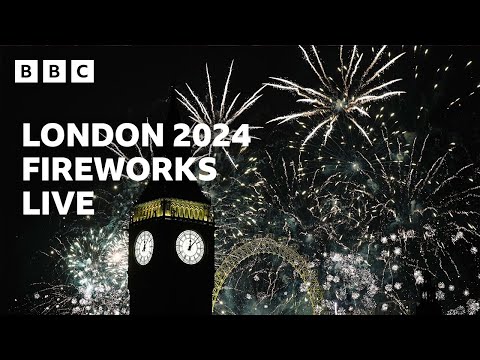 Happy New Year Live! 🎆 London Fireworks 2024 🔴 BBC