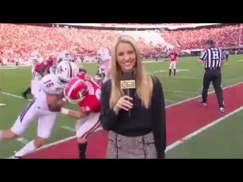 NFL Reporters Getting Hit Compilation