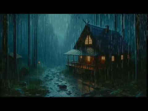 Rain Sounds For Sleep - 99% fall Asleep Immediately With Rain And Lightning Sounds