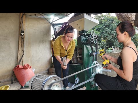 Thoa Single Girl-Free rice mill repair for my younger brother near home