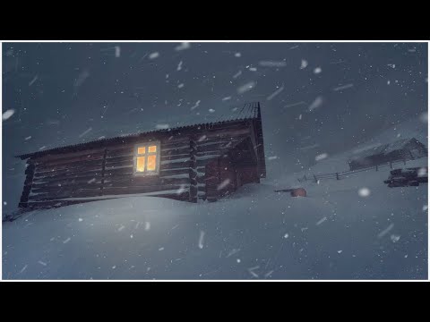 Heavy Snowstorm in a Mountain Village