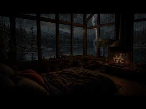 You Will Fall Sleep Instantly with Heavy Rainstorm By Window in Forest at Night | Beat Insomnia