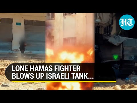 Hamas Fighter Walks To IDF Tank, Plants IED &amp; Then This Happens | Watch Dramatic Footage