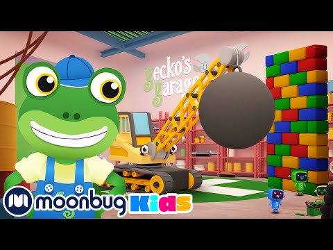 Wrecking Ball Ryan - Subtitles | Gecko's Garage | Cartoons for Kids | Moonbug Literacy