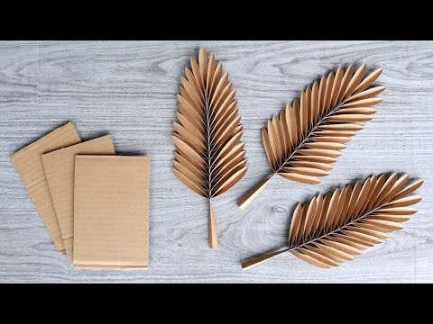 CARDBOARD REALISTIC LEAVES | DIY Home Decor Ideas | Paper Leaves | Arts &amp; Crafts