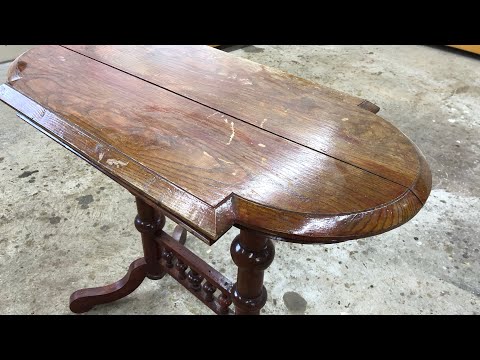 Solid Wood Furniture Restoration. Oak table restoration.