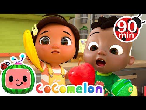 Fruit Fiesta: Cody, JJ, Nina | Cocomelon 90 MINS | Moonbug Kids - Cartoons &amp; Toys