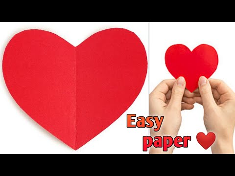 How to cut a perfect paper heart || paper heart || origami paper heart | make easy paper heart shape