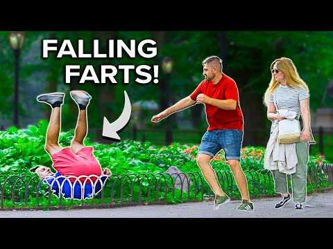 FUNNY Fart Prank in NYC! FALLING Farts!