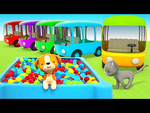 Car cartoons for kids &amp; Helper cars for kids. Cartoon full episodes - Learn colors &amp; buses for kids.