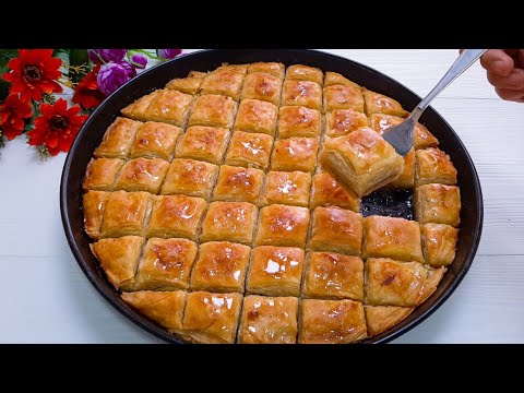 Turkish baklava. Even children wake up from this aroma .😋 With all the secrets !!!