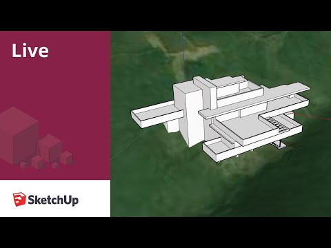 Frank Lloyd Wright's Falling Water Live in SketchUp