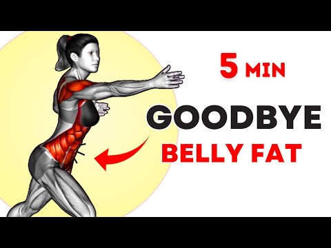 5 Minute Standing Stubborn Belly Fat and Slim Waist Exercise | Lose BELLY FAT 2 Inches in 1 Week