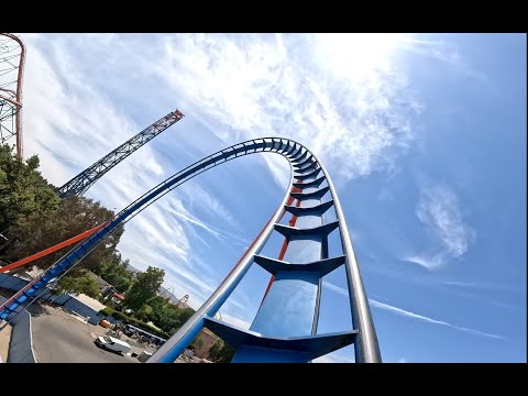 SCREAM Front Row POV| 4K 60FPS | Six Flags Magic Mountain