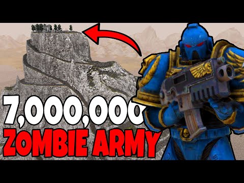 Space Marine Mountain Fortress Surrounded by 7 MILLION ZOMBIES! - UEBS 2: Warhammer 40k Mod