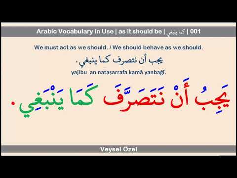 Arabic Vocabulary In Use | as it should be | (كما ينبغي) | 001