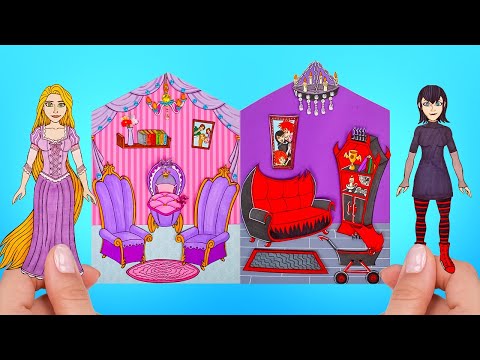 Princess House VS Vampire House || Easy Paper Crafts