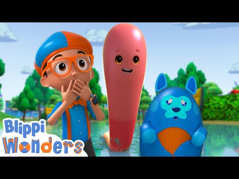 NEW! Blippi Meets GIANT WORMS! | Blippi Wonders Educational Cartoons for Kids