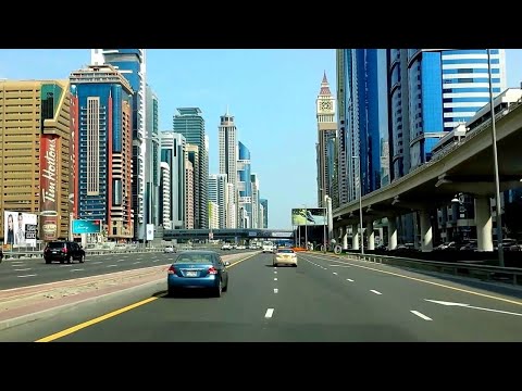 DUBAI Beautiful Tour |4K| From Sheikh Zayed Road to Pakistan Embassy 2023