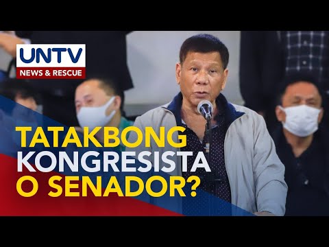 Ex-Pres. Duterte, posibleng tumakbo bilang kongresista o senador sa 2025