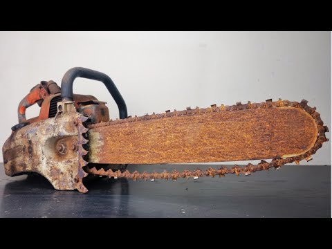 Complete restoration of an old rusty Stihl chainsaw