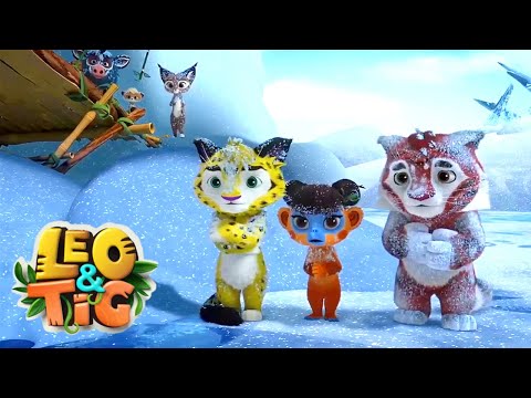 Leo and Tig 🦁 The Ice Ball ✨ Best episodes 🐯 Funny Family Animated Cartoon for Kids