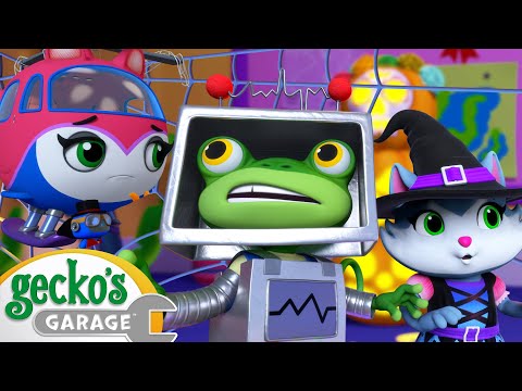 Halloween Helicopter Hijinks | Gecko's Garage | Trucks For Children | Cartoons For Kids