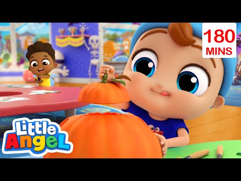 Halloween at the School | Little Angel Halloween Cartoons | Moonbug Halloween for Kids