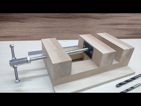 Make a Wooden Vise -Simple Drill Press Vise || Basit Matkap Mengenesi