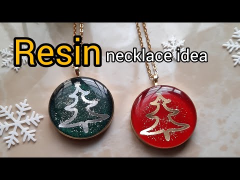 Epoxy resin art tutorial / Resin necklace