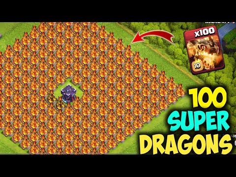 100x Super Dragons Vs Impossible Inferno Tower Formation In Clash Of Clans