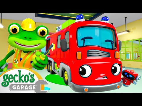 Fire Truck Hose Repair | Gecko the Mechanic | Vehicle Repair Cartoons | Buses, Trucks and Cars