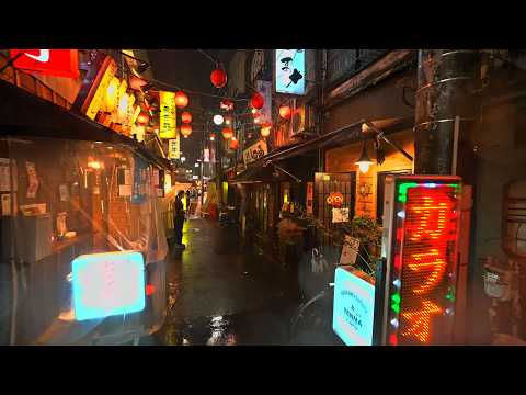 Tokyo rainy night walk around Akabane・4K HDR