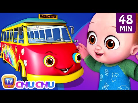 Wheels on the Bus Song - Baby Starts Crying + More ChuChu TV 3D Baby Nursery Rhymes and Kids Songs